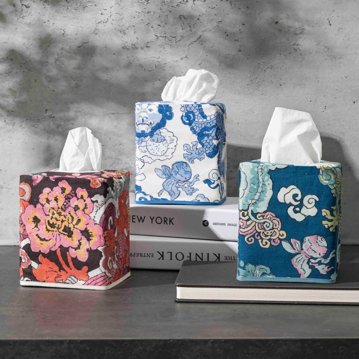 Tissue Cover - Magic Mountain Tissue Box Covers by Matouk Schumacher at Fig Linens and Home