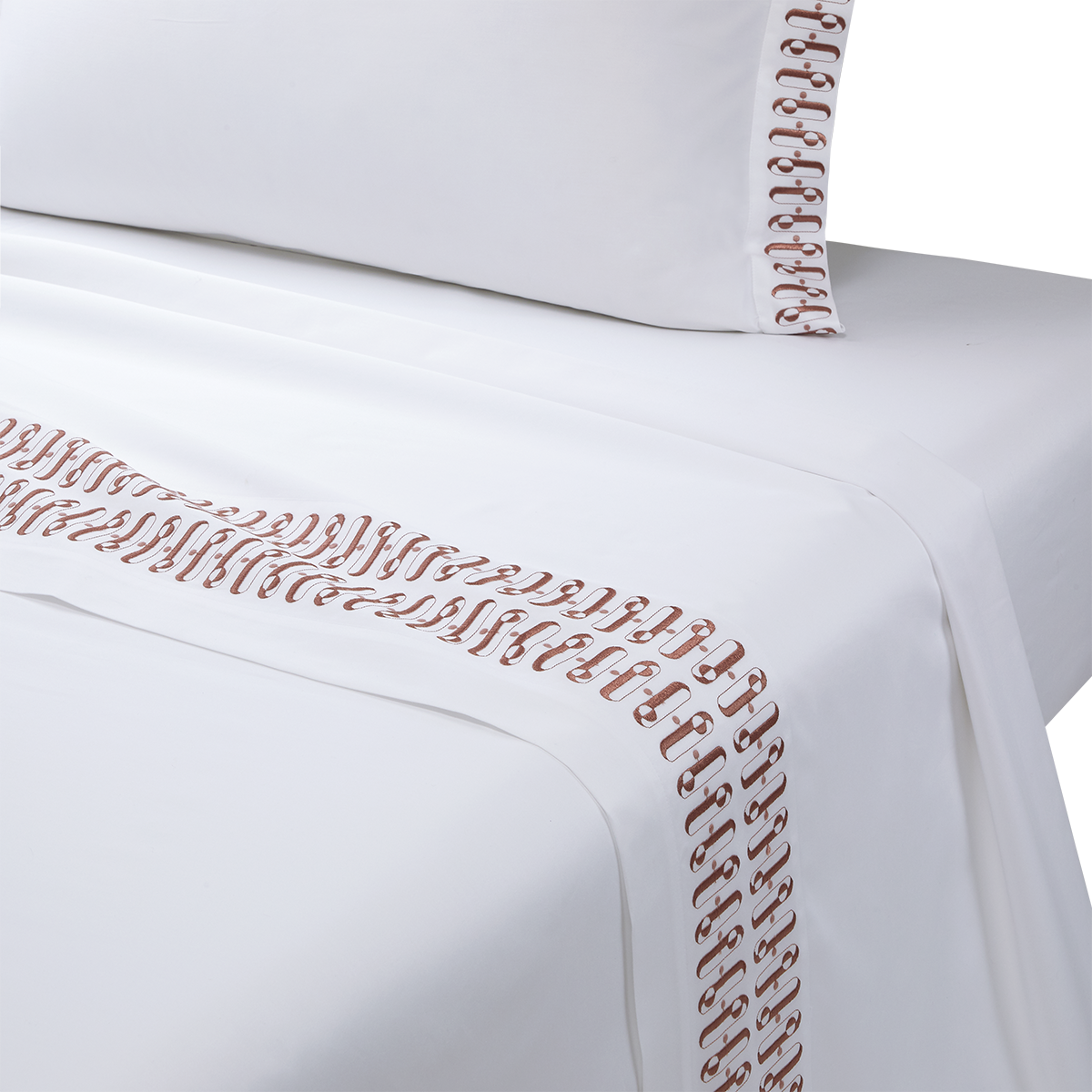 Dorian Santal Flat Sheet by Yves Delorme Couture