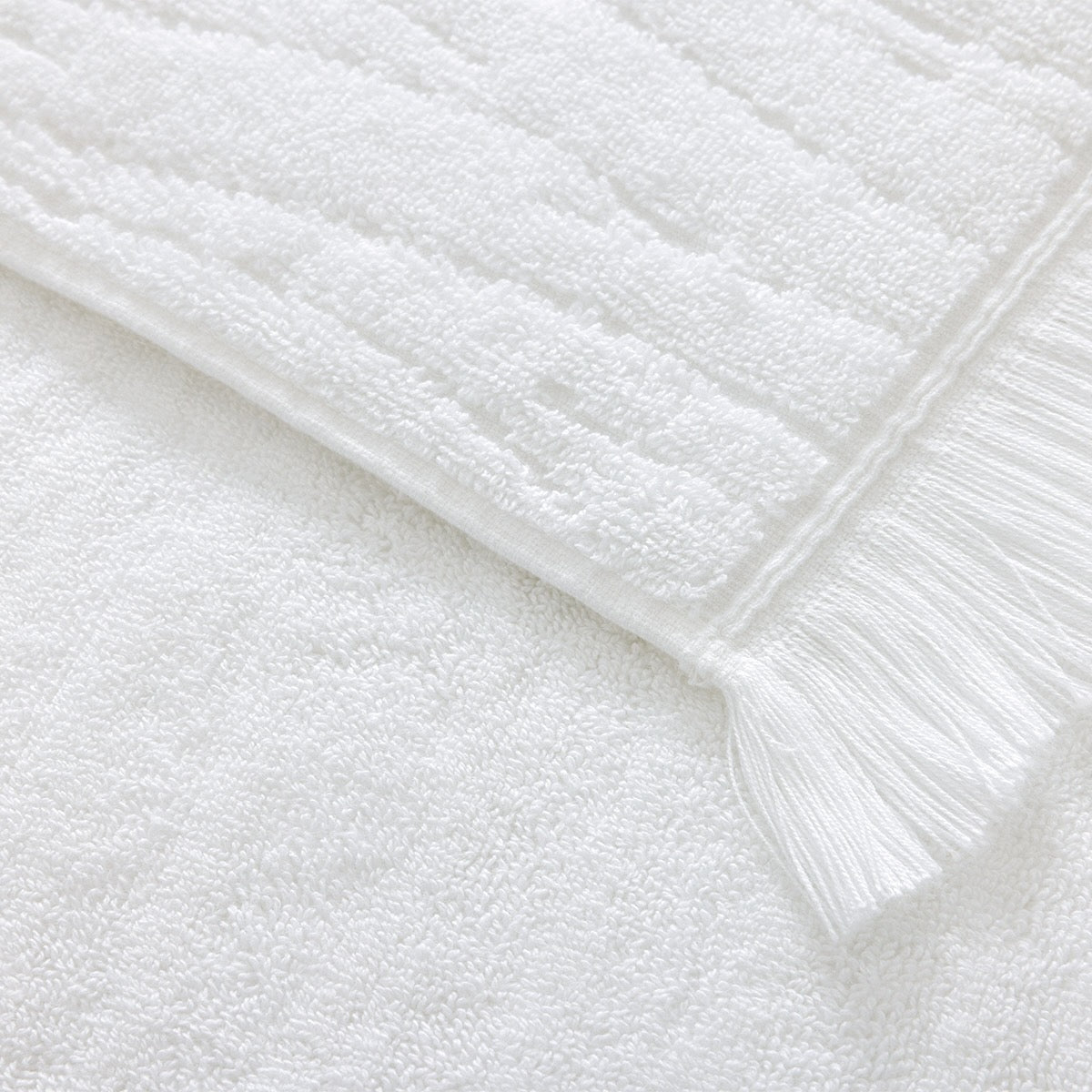 Yves Delorme Luciole Organic Towels by Yves Delorme - Bath Towel 28 x 55 Blanc White at FIG LINENS AND HOME - 11