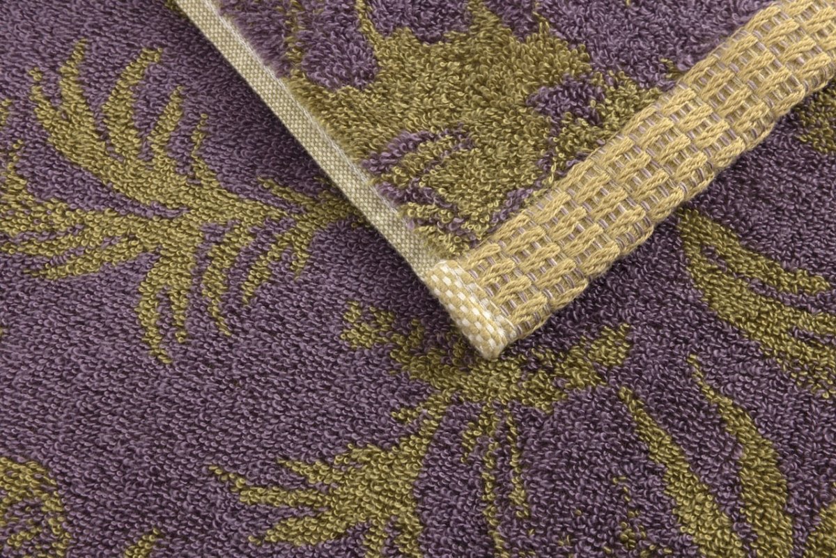 Detail of Banding on Yves Delorme Fresque Organic Towels at Fig Linens and Home