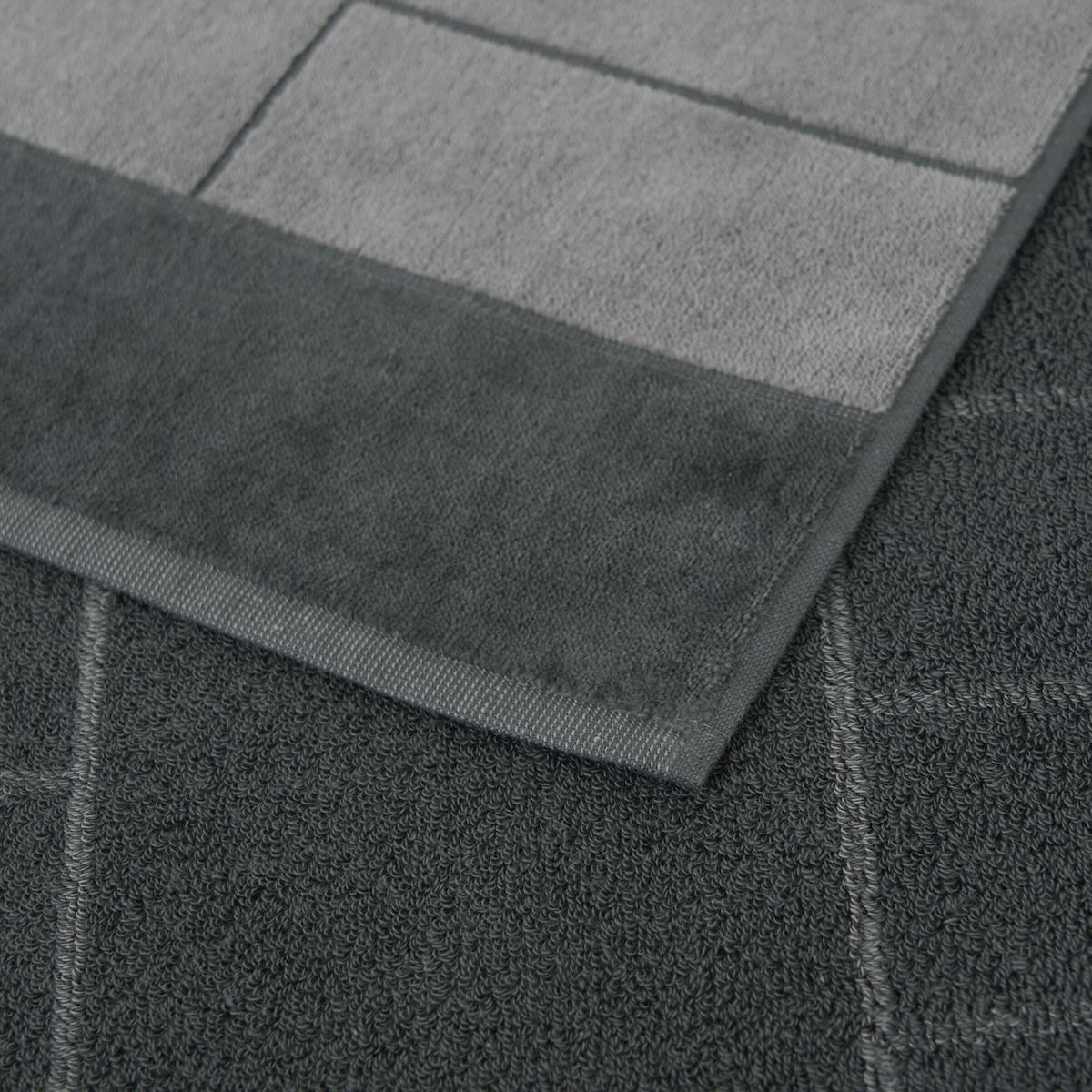 Yves Delorme Hugo Boss Double B Charcoal Bath Towels by Yves Delorme - Bath Sheet 35 x 59 Double B Charcoal at FIG LINENS AND HOME - 4