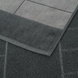 Yves Delorme Hugo Boss Double B Charcoal Bath Towels by Yves Delorme - Bath Sheet 35 x 59 Double B Charcoal at FIG LINENS AND HOME - 4