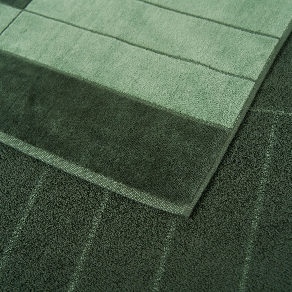 Yves Delorme Hugo Boss Double B Cypres Bath Towels by Yves Delorme - Bath Sheet 35 x 59 Double B Cypres at FIG LINENS AND HOME - 8