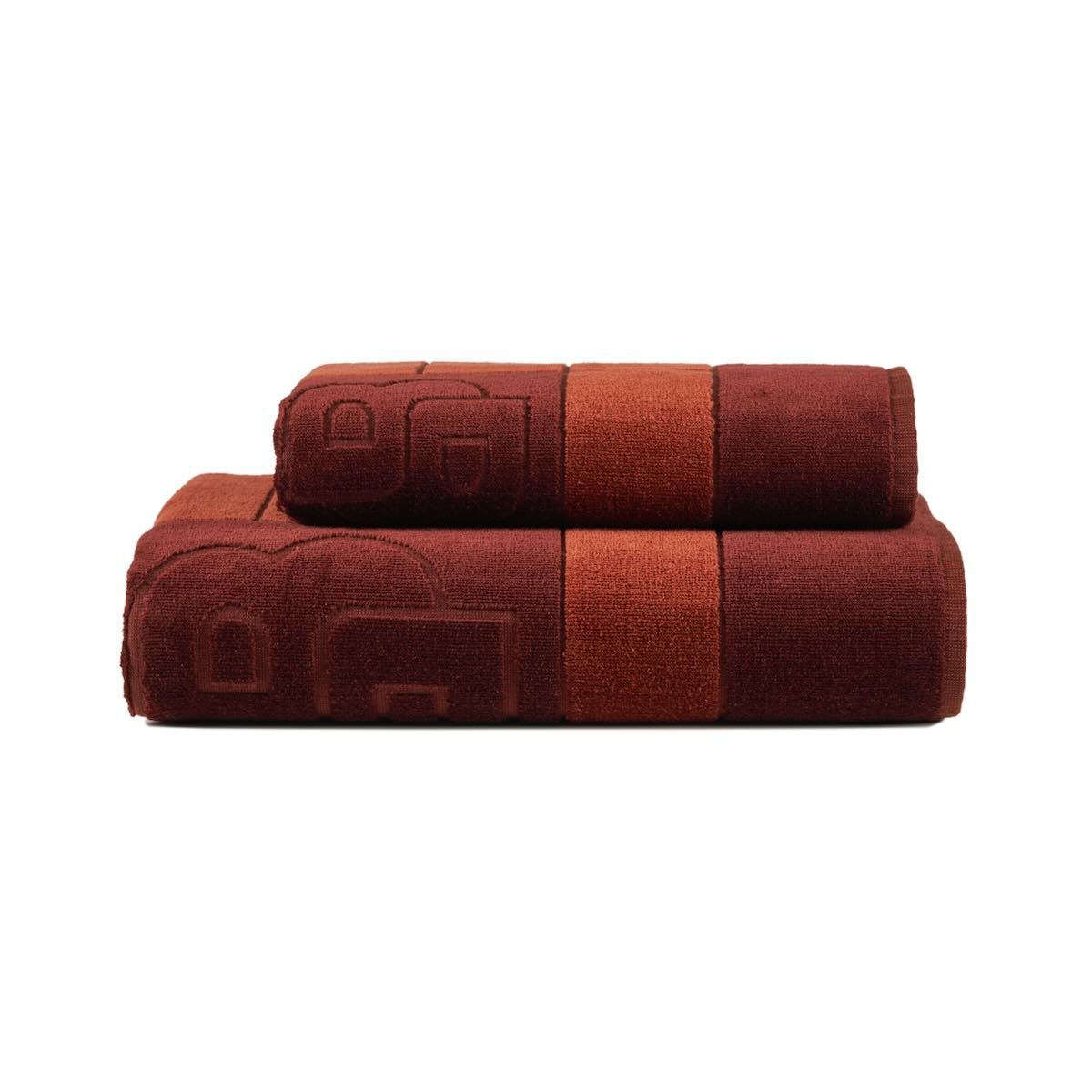 Yves Delorme Hugo Boss Double B Lava Bath Towels by Yves Delorme - Bath Sheet 35 x 59 Double B Lava at FIG LINENS AND HOME - 2