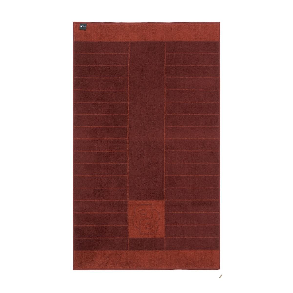 Yves Delorme Hugo Boss Double B Lava Bath Towels by Yves Delorme - Bath Sheet 35 x 59 Double B Lava at FIG LINENS AND HOME - 3