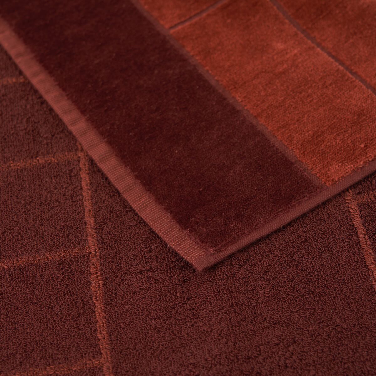 Yves Delorme Hugo Boss Double B Lava Bath Towels by Yves Delorme - Bath Sheet 35 x 59 Double B Lava at FIG LINENS AND HOME - 5