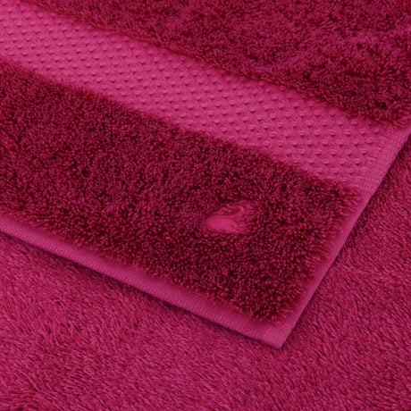 Etoile Fushia Bath Towels by Yves Delorme at Fig Linens and Home - Detail