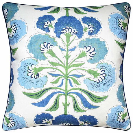 Tybee Tree Green and Blue - Throw Pillow by Ryan Studio in Thibaut Fabric