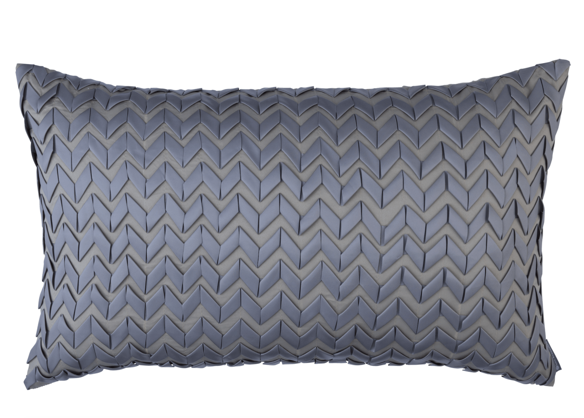 Ultra Pewter 18x30 Lumbar Pillow by Lili Alessandra