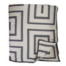 Folded Unmazed Charcoal/Pumice Throw by Ann Gish at Fig Linens and Home