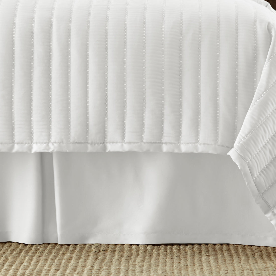 Bedskirt - Urban Bamboo White Bedskirt by Lili Alessandra at Fig Linens and Home