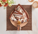 Vista Placemat in Natural Brown Kim Seybert at Fig Linens and Home - Lifestyle 1