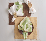 Vista Placemat in Natural Brown Kim Seybert at Fig Linens and Home - Lifestyle 2