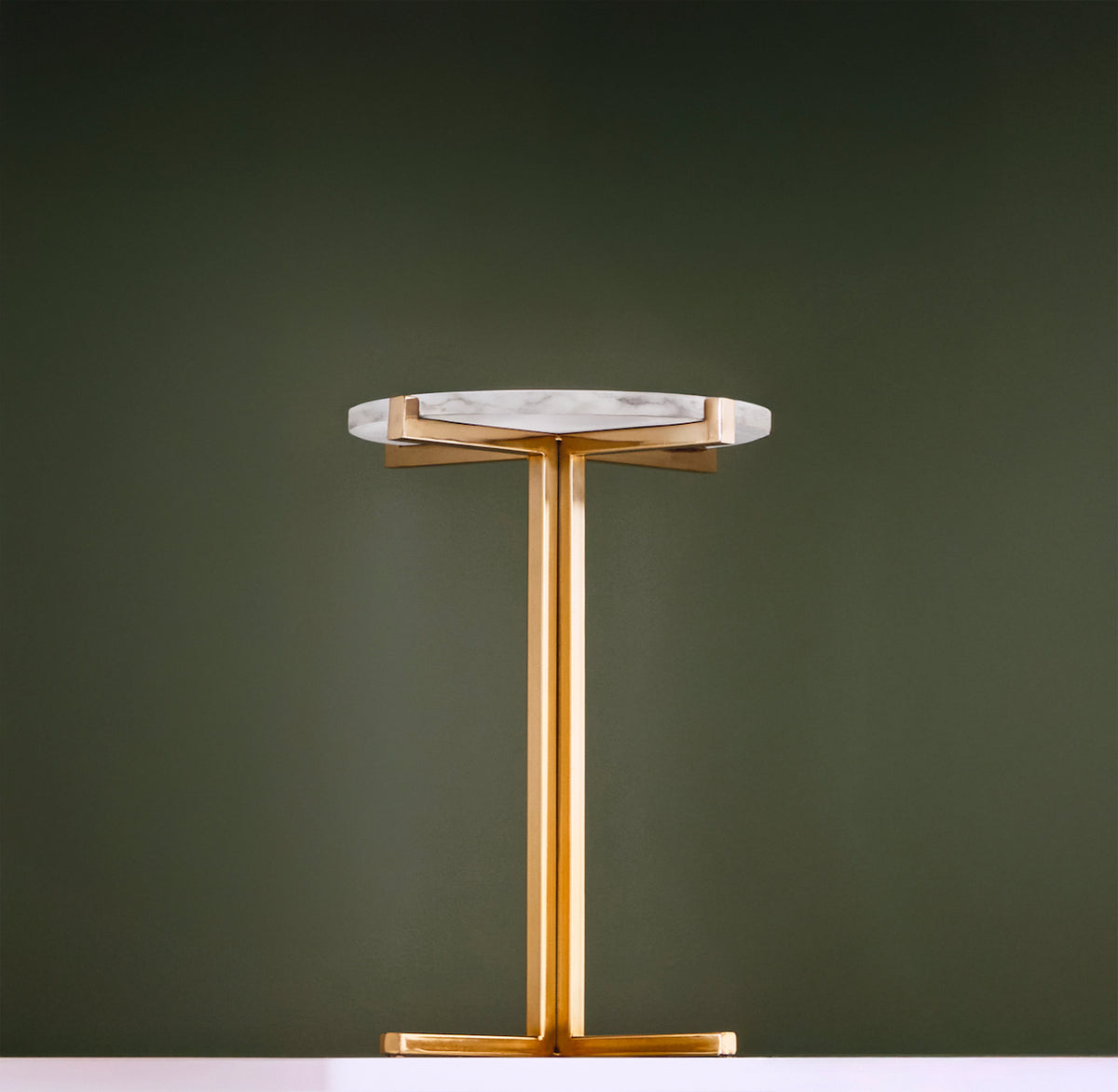 Winslet Round Side Table by Worlds Away at Fig Linens and Home - Lifestyle Image on Solid Background