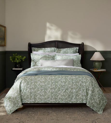 Fronda Sham by Sferra Linens in Sage at Fig Linens and Home - 6