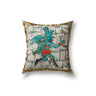 Turquoise Winged Runner Pillow by Ann Gish at Fig Linens and Home