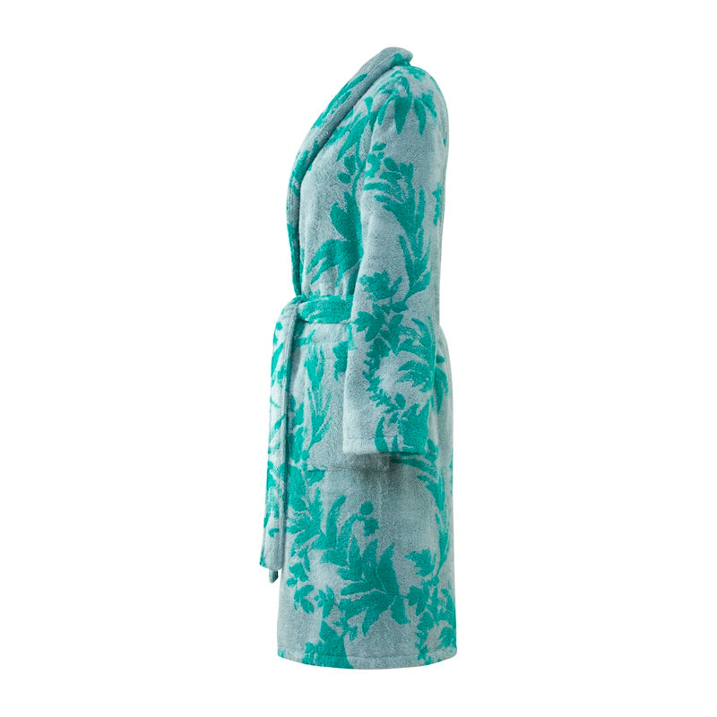 Robe - Women's Shawl Collar Alcazar Organic Robe - Yves Delorme Cotton Modal - Side View