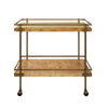 Bar Cart Front - Cash Burlwood Bar Cart by Worlds Away