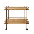 Bar Cart Front - Cash Burlwood Bar Cart by Worlds Away