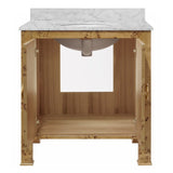 Bathroom Vanity Open Doors View - Blanche Burlwood Bath Vanity - Worlds Away Cabinets