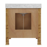 Bathroom Vanity Back View - Blanche Burlwood Bath Vanity - Worlds Away Cabinets