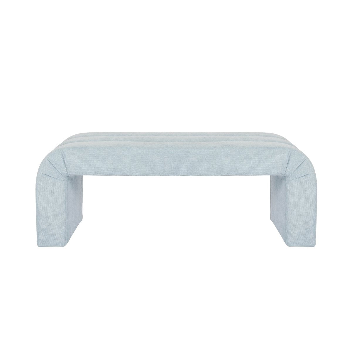 Worlds Away Bench - Mercer Light Blue Bench at Fig Linens and Home - Reverse View