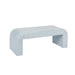 Worlds Away Bench - Mercer Light Blue Bench at Fig Linens and Home - Side View