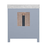 Bathroom Vanity Back View - Boyd Cane Front Light Blue Bath Vanities - Worlds Away