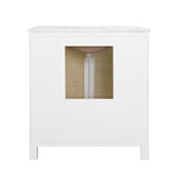 Bath Vanity Back View - Worlds Away Boyd White Cane Front Bathroom Vanities