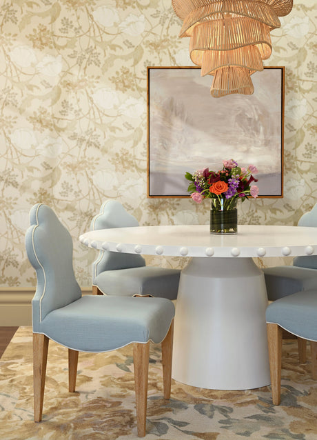 Worlds Away Cambry Rattan Chandelier Lifestyle 9 at Fig Linens and Home