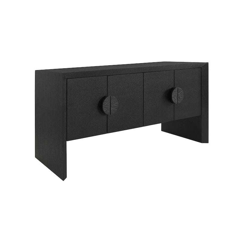 Buffet Table - Worlds Away Colt Black Console - Angle