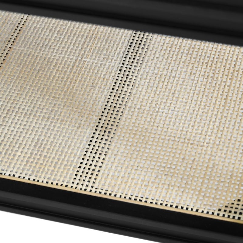 Bath Vanity Cane Shelf View 1 - Worlds Away Cutler Black Bathroom Vanities at Fig Linens and Home