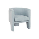 Worlds Away Lansky Barrel Chair Light Blue Angle Fig Linens and Home