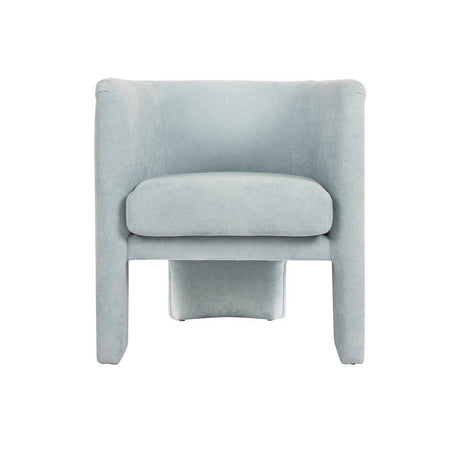 Worlds Away Lansky Barrel Chair Light Blue Front 1 Fig Linens and Home