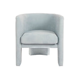 Worlds Away Lansky Barrel Chair Light Blue Front 2 Fig Linens and Home