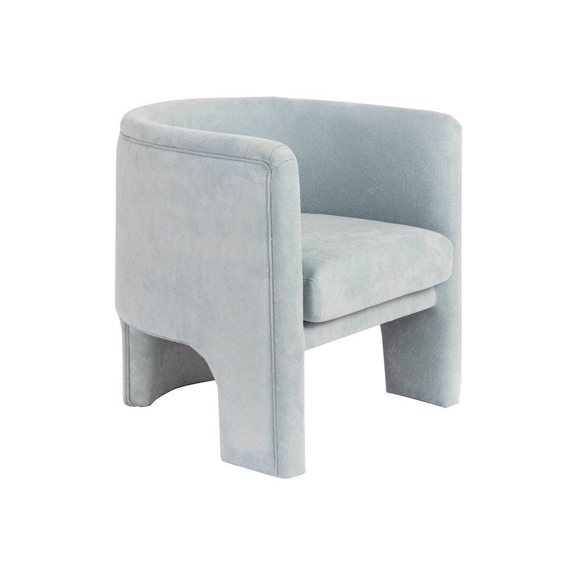 Worlds Away Lansky Barrel Chair Light Blue Fig Linens and Home 
