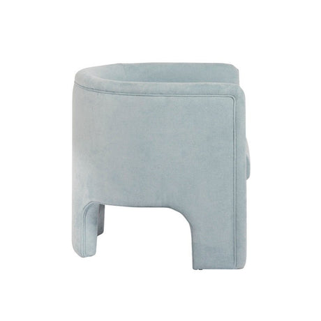 Worlds Away Lansky Barrel Chair Light Blue Side 1 Fig Linens and Home