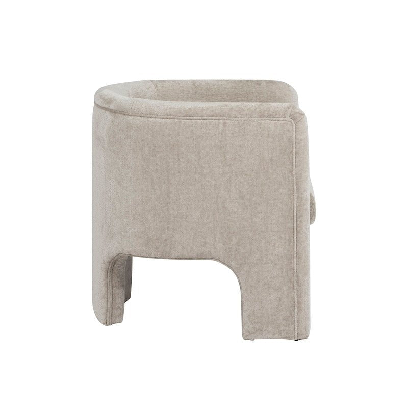 Worlds Away Lansky Barrel Chair Taupe Side 1 Fig Linens and Home