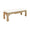Rattan Bench Angle View - Worlds Away Massey Bench with Ivory Linen Cushion at Fig Linens and Home