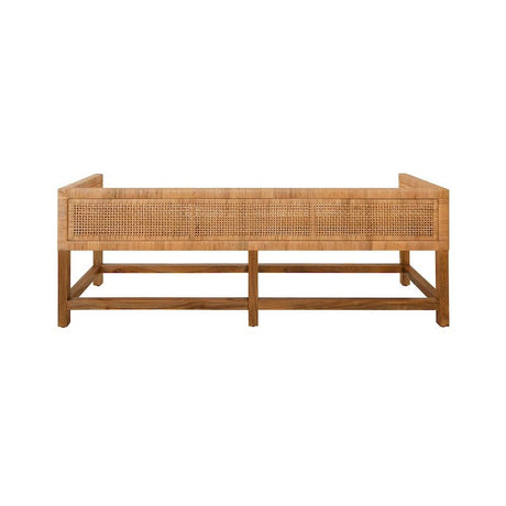 Bench Back View - Monterey Bench by Worlds Away | Cane and Linen Seating at Fig Linens and Home