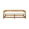 Bench Front View - Monterey Bench by Worlds Away | Cane and Linen Seating at Fig Linens and Home