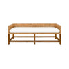 Bench Front View - Monterey Bench by Worlds Away | Cane and Linen Seating at Fig Linens and Home