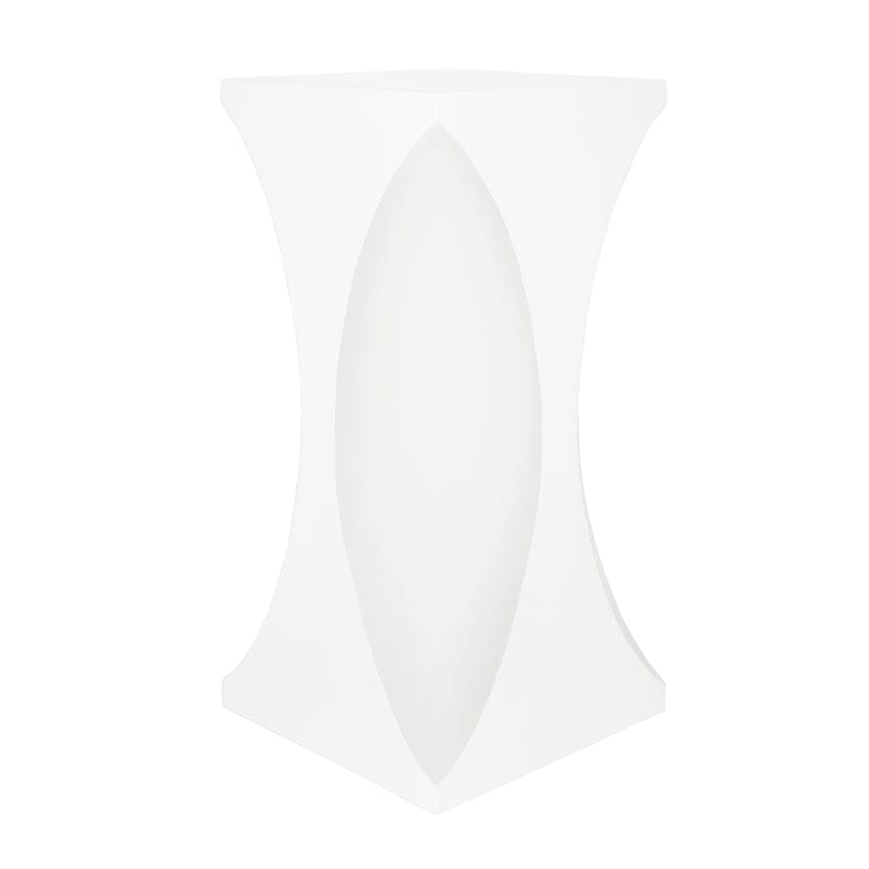 Side table - Pinto White Occasional Table in Matte White Lacquer by Worlds Away - Angle View