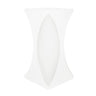 Side table - Pinto White Occasional Table in Matte White Lacquer by Worlds Away - Angle View