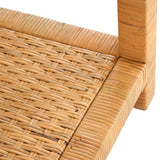 Worlds Away Reed Rattan End Table - Shelf Detail of Rattan View - Fig Linens and Home