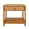 Worlds Away Reed Rattan End Table - Front View - Fig Linens and Home