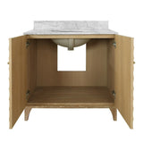 Bathroom Vanity Open Doors - Rhodes Cerused Oak Bath Vanity | Worlds Away Bathroom Cabinets