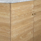 Bathroom Vanity Door Detail View - Rhodes Cerused Oak Bath Vanity | Worlds Away Bathroom Cabinets