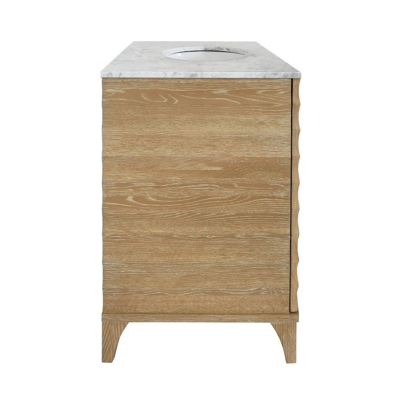 Bathroom Vanity Side of Cabinet - Rhodes Cerused Oak Bath Vanity | Worlds Away Bathroom Cabinets