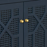 Vanity Cane Detail 1 - Schaffer Navy Blue Bath Vanity | Worlds Away Bathroom Vanities